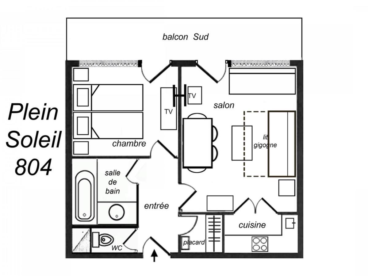 Appartement Ensoleille Avec Tv, Proche Pistes Et Commerces, Residence Plein Soleil, Les Allues - Fr-1-182-18 Meribel Luaran gambar